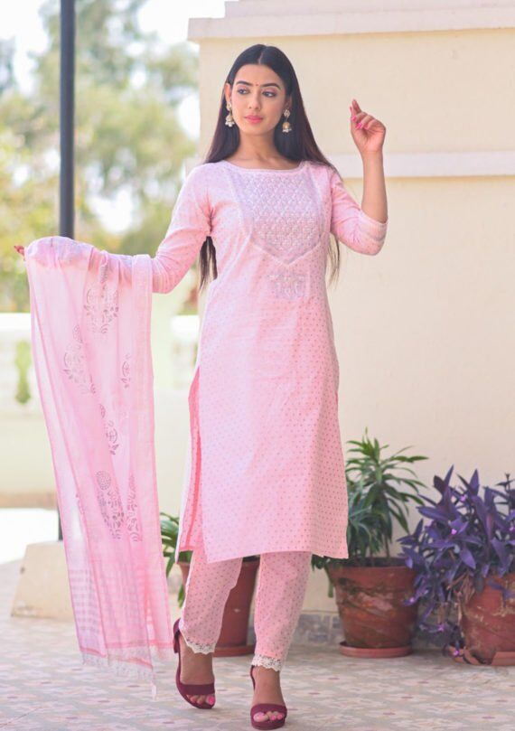 Women A-Line Short Kurta with Pants Co Ord Set - Coords Company